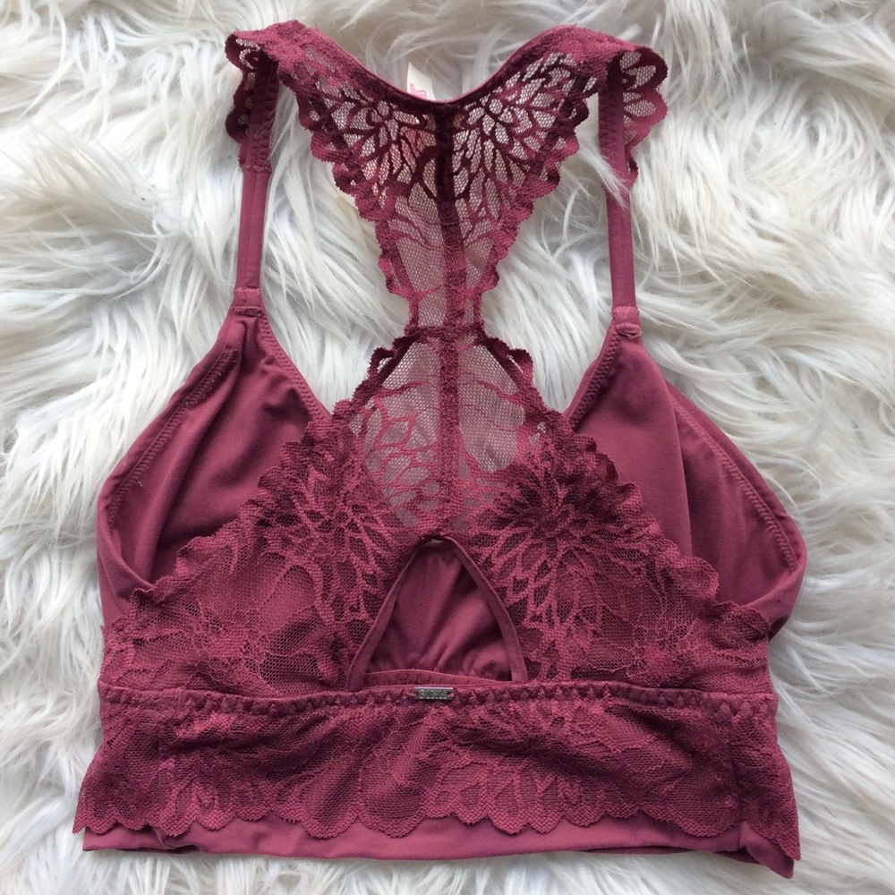 VS PINK Racerback Lace Bralette - Picture 2 of 5